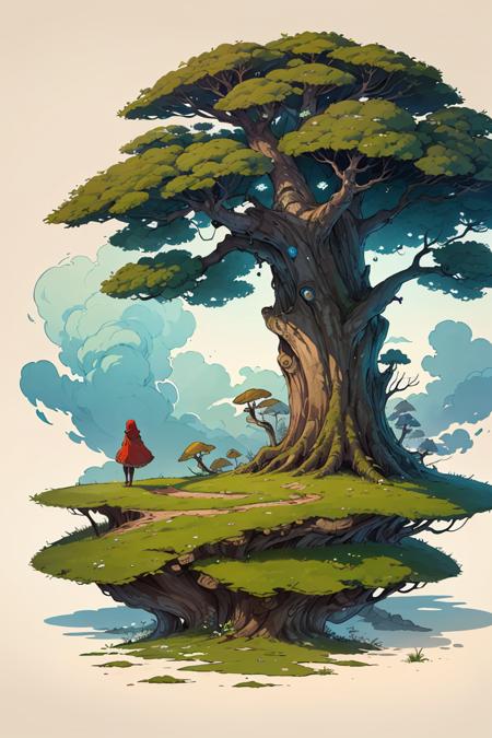 386841-3480861529-((masterpiece_1.2, concept art, highest detail, best quality)),welcoming,Red Riding Hood in front of magnificent gnarled ancient.png